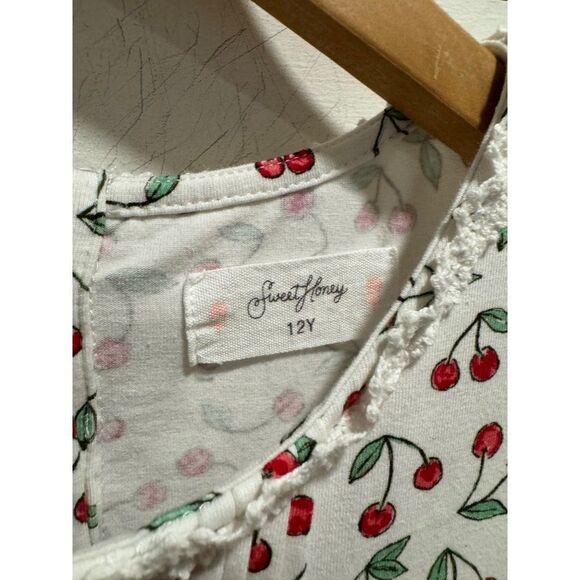 Sweet Honey Cherries Spin Dress Sz 12 Girls - Picture 2 of 7